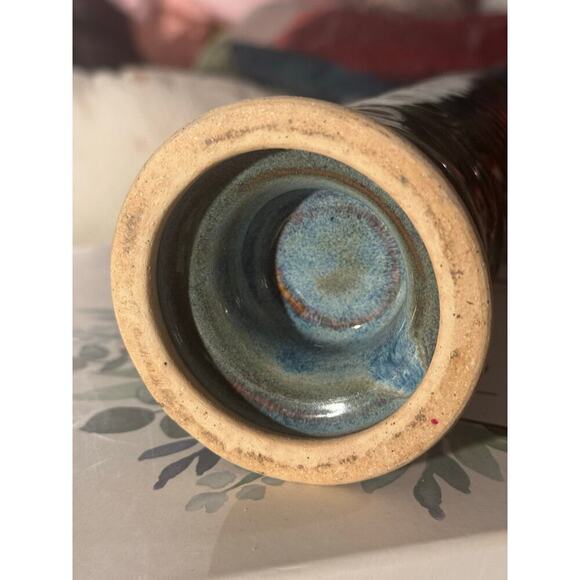 Studio Pottery Aroma Diffuser Bottle – Green Glazed Incense Smoker – Handcrafted - Picture 5 of 6